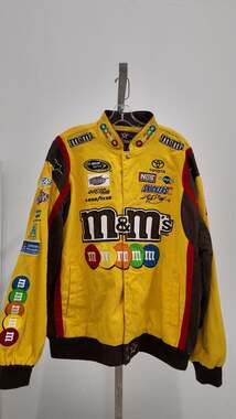 JH Design Kyle Busch M&M's NASCAR Racing Jacket – Yellow (Size XL)